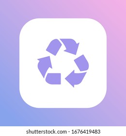 Recycle vector icon. Recycle icon page symbol for your design. EPS10.