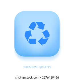 Recycle vector icon. Recycle icon page symbol for your design. EPS10.
