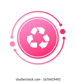 Icono del vector de reciclaje. Símbolo de página de icono de reciclaje para su diseño. EPS10.