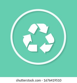Icono del vector de reciclaje. Símbolo de página de icono de reciclaje para su diseño. EPS10.
