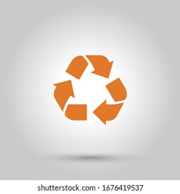 Icono del vector de reciclaje. Símbolo de página de icono de reciclaje para su diseño. EPS10.
