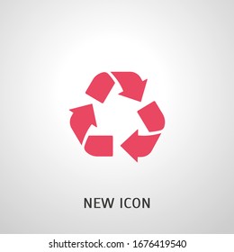Recycle vector icon. Recycle icon page symbol for your design. EPS10.