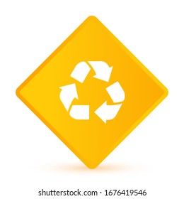 Icono del vector de reciclaje. Símbolo de página de icono de reciclaje para su diseño. EPS10.