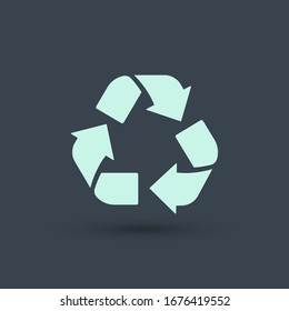 Icono del vector de reciclaje. Símbolo de página de icono de reciclaje para su diseño. EPS10.