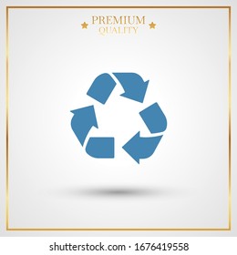 Recycle vector icon. Recycle icon page symbol for your design. EPS10.