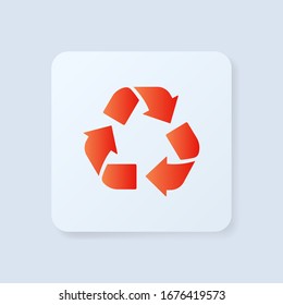 Recycle vector icon. Recycle icon page symbol for your design. EPS10.