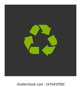 Recycle vector icon. Recycle icon page symbol for your design. EPS10.