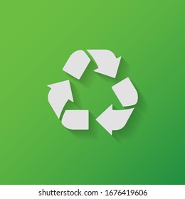 Recycle vector icon. Recycle icon page symbol for your design. EPS10.