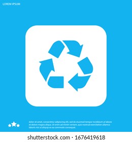 Recycle vector icon. Recycle icon page symbol for your design. EPS10.