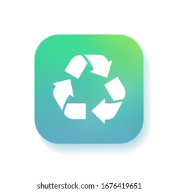 Icono del vector de reciclaje. Símbolo de página de icono de reciclaje para su diseño. EPS10.