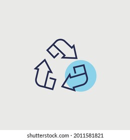 entorno de reciclaje de iconos de vectores