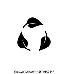 Recycle vector icon. Recycling logo illustration. Flat symbol, white background.