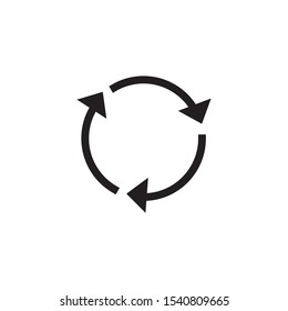 Recycle vector icon. Recycling logo illustration. Flat symbol, white background.
