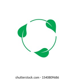 Recycle vector icon. Recycling logo illustration. Flat symbol, white background.