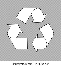 Recycle vector icon. Recycling symbol