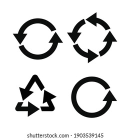 Recycle vector icon. Recycle recycling symbol and logo