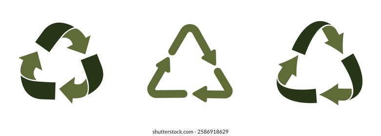 Recycle vector icon. Recycling symbols. Recycle symbol icon