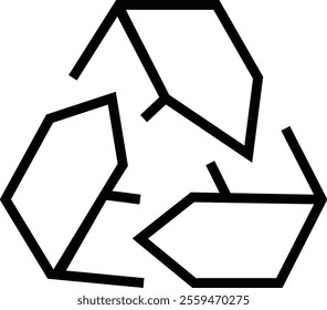 Recycle vector icon, Rounded angles graphic elements. Recycled signs, Renewable resources. Nature conservation. Duotone pictograms thin linear. Editable stroke, isolated on transparent background.