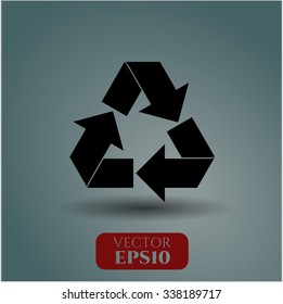 Recycle vector icon or symbol