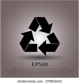 Recycle vector icon or symbol