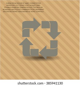 Icono o símbolo del vector de reciclaje