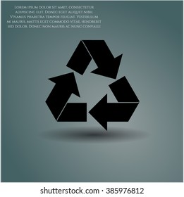 Recycle vector icon or symbol