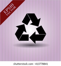 Recycle vector icon or symbol