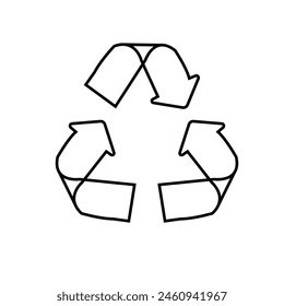 Recycle vector icon  technology symbol.