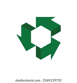 Recycle vector icon template. Recycle logo symbol illustration