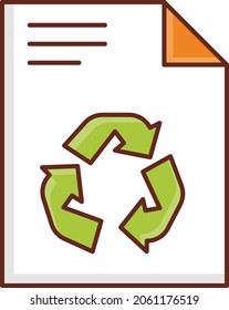 recycle Vector illustration on a transparent background. Premium quality symbols.Vector line flat color icon for concept and graphic design.