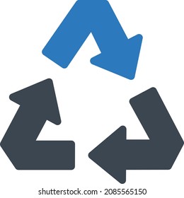 recycle Vector illustration on a transparent background. Premium quality symbols. Glyphs  vector icon for concept and graphic design.