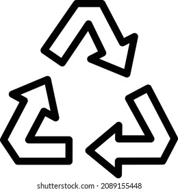 recycle Vector illustration on a transparent background. Premium quality symbols. Stroke vector icon for concept and graphic design.