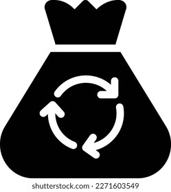 recycle Vector illustration on a transparent background. Premium quality symmbols. Glyphs vector icons for concept and graphic design.