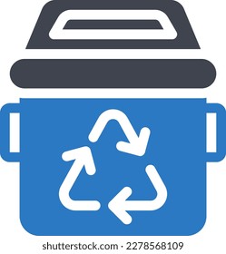 reciclar la ilustración del vector en un fondo transparente. Símbolos de calidad superior. Iconos vectoriales de glifos para diseño de conceptos y gráficos.