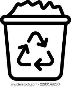 reciclar la ilustración del vector en un fondo transparente. Símbolos de calidad superior. Iconos vectoriales de línea delgada para el diseño de conceptos y gráficos. 
