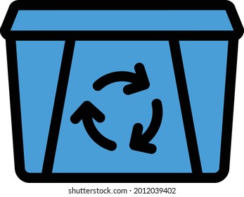 recycle vector line colour icon