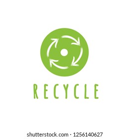 Recycle vector logo. Recycle vector icon. Recycle arrow vector. Green vector logo. Eco logo