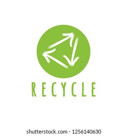 Recycle vector logo. Recycle vector icon. Recycle arrow vector. Green vector logo. Eco logo