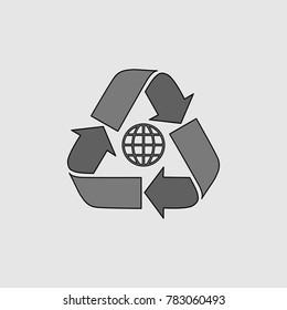 Recycle vector sign art isolated