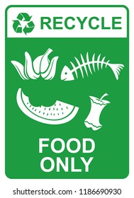 recycle vector sign - food only