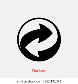 Recycle vector sign icon, vector best flat icon, EPS