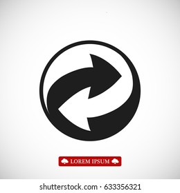 Recycle vector sign icon, vector best flat icon, EPS