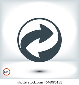 Recycle vector sign icon, vector best flat icon, EPS