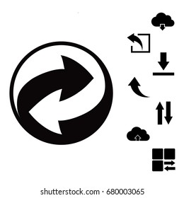 Recycle vector sign icon, vector best flat icon, EPS