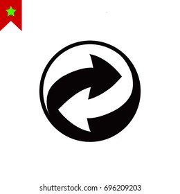 Recycle vector sign icon, vector best flat icon, EPS