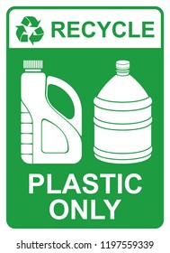 209 Plastic waste only sign symbol Images, Stock Photos & Vectors ...