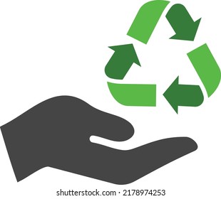 Recycle vector triangle arrow cycle icon. eco waste bin, organic package reuse or bio recycle arrows symbol