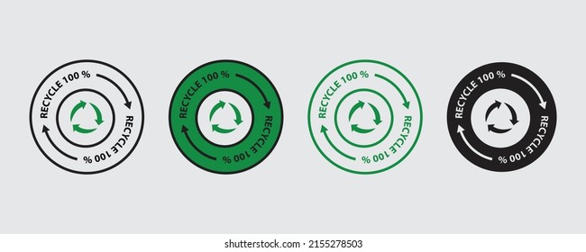 Recycle vector for website symbol icon presentation