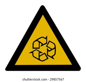 Recycle warning sign