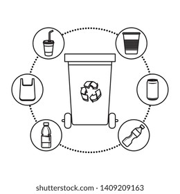 recycle waste with recycle arrows